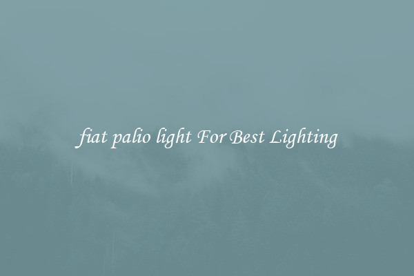 fiat palio light For Best Lighting