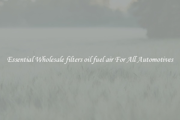 Essential Wholesale filters oil fuel air For All Automotives