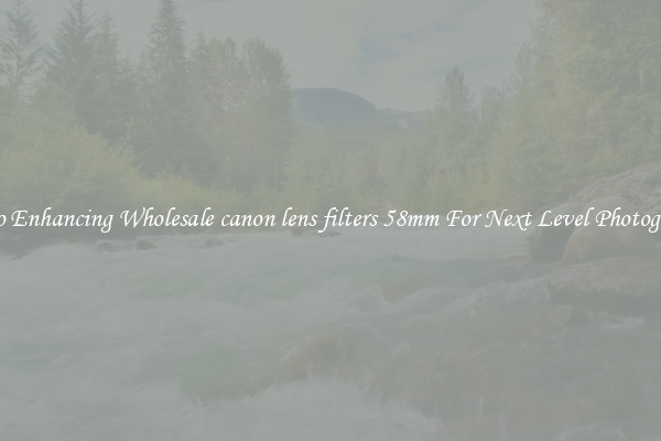 Photo Enhancing Wholesale canon lens filters 58mm For Next Level Photography