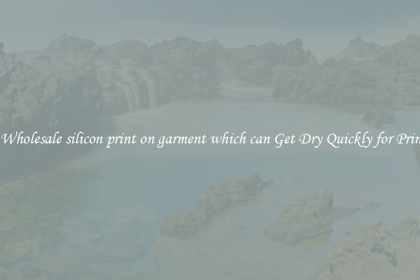 The Wholesale silicon print on garment which can Get Dry Quickly for Printing