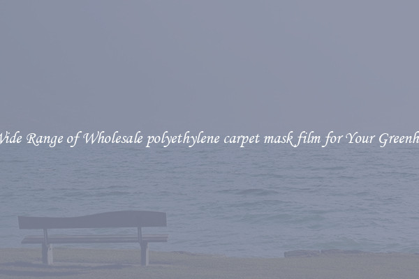 A Wide Range of Wholesale polyethylene carpet mask film for Your Greenhouse