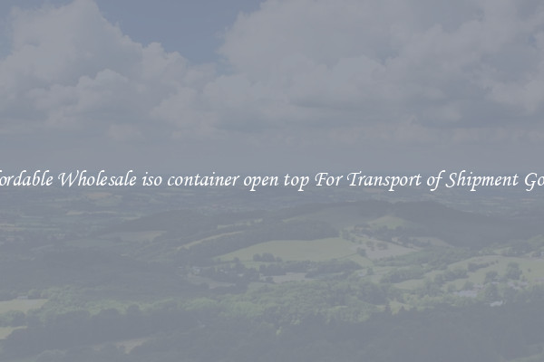 Affordable Wholesale iso container open top For Transport of Shipment Goods 