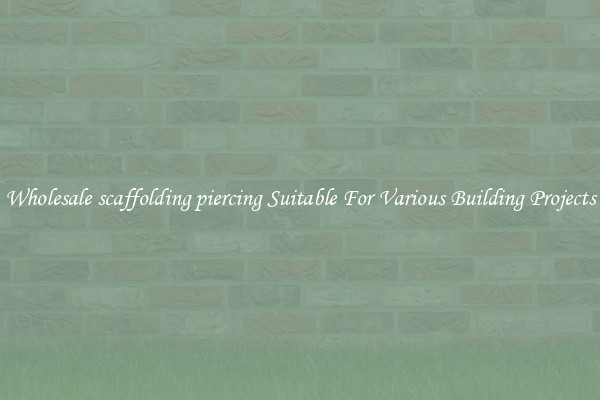 Wholesale scaffolding piercing Suitable For Various Building Projects