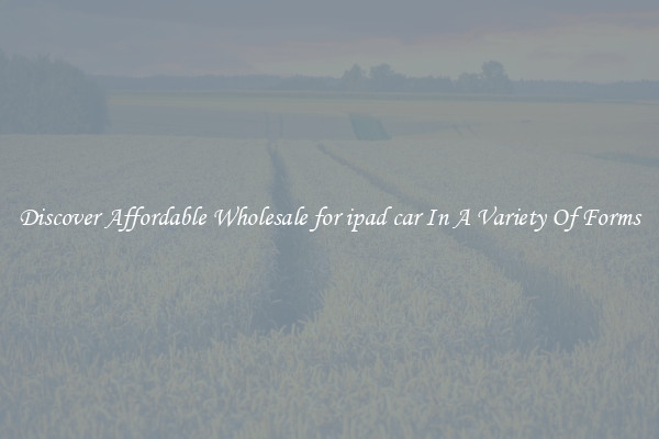 Discover Affordable Wholesale for ipad car In A Variety Of Forms