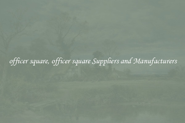 officer square, officer square Suppliers and Manufacturers