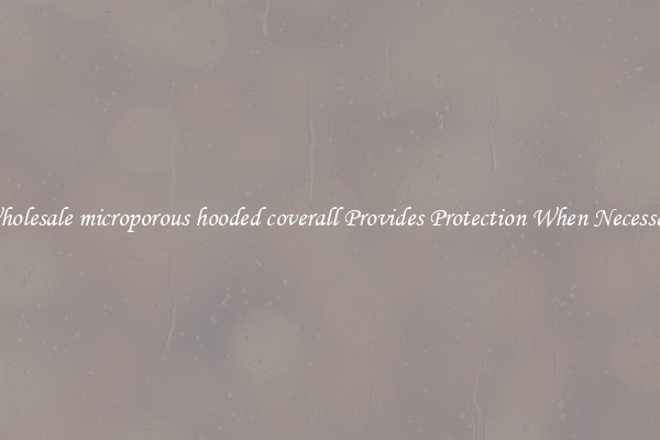 Wholesale microporous hooded coverall Provides Protection When Necessary